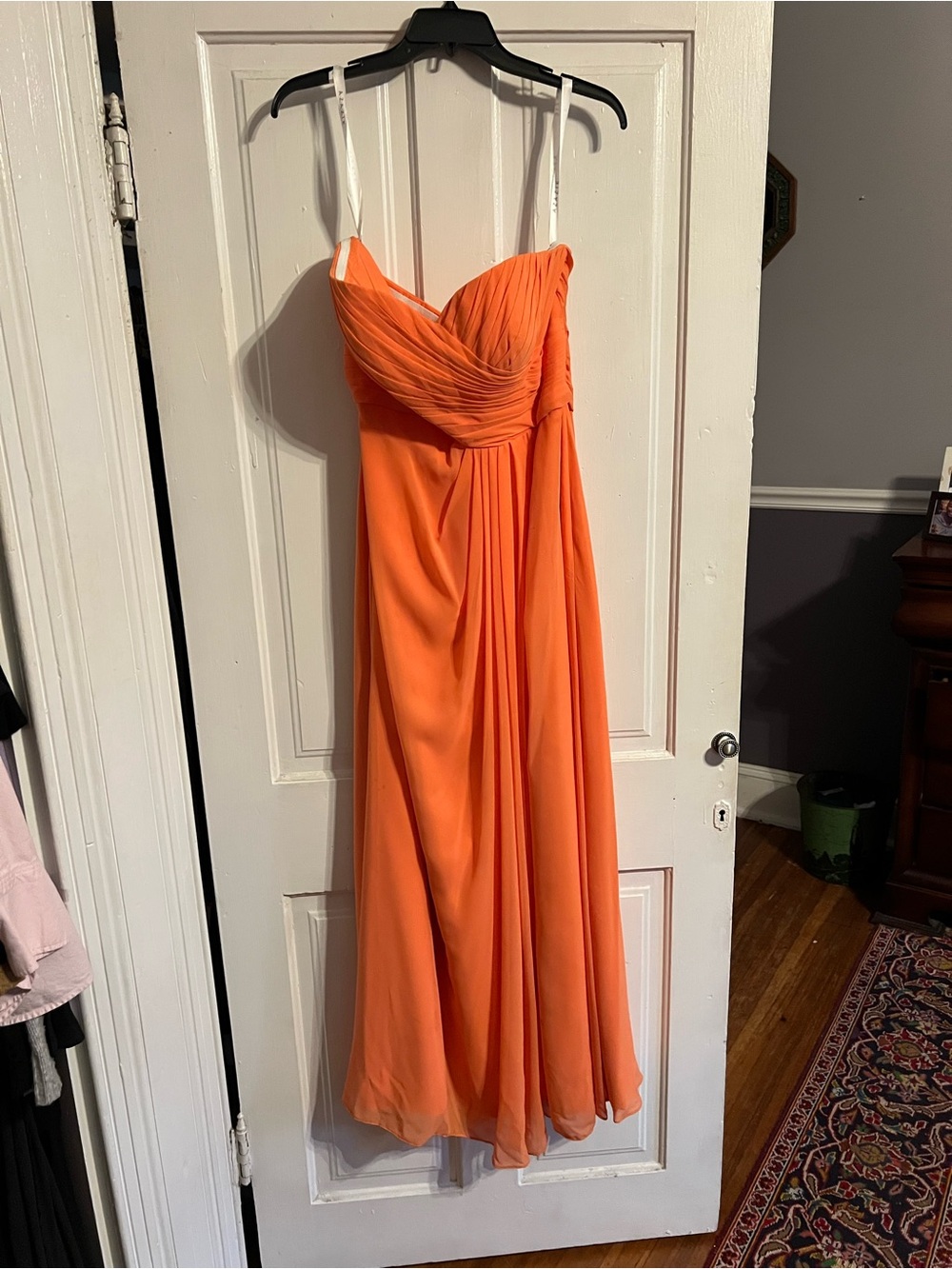 Azazie Orange One-Shoulder Maxi Dress